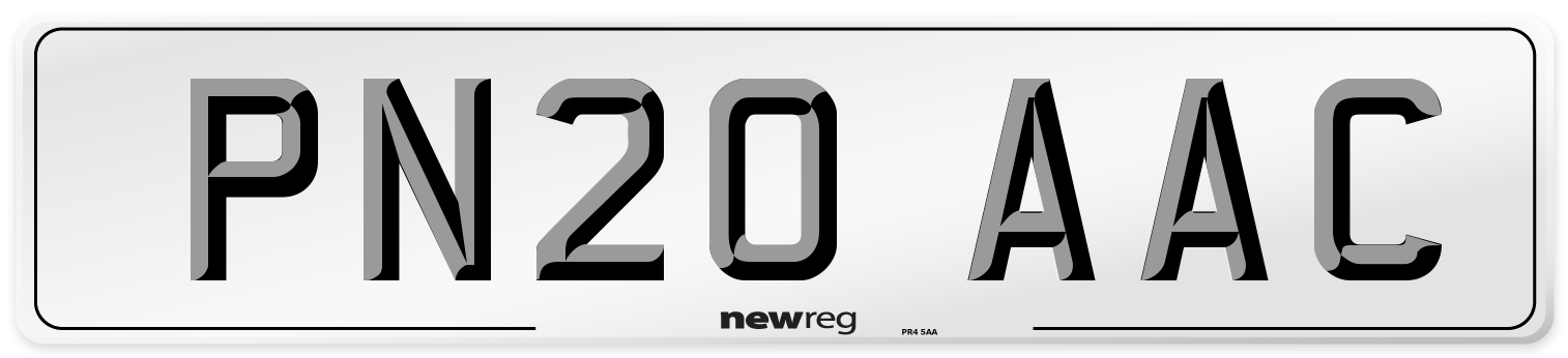 PN20 AAC Number Plate from New Reg
